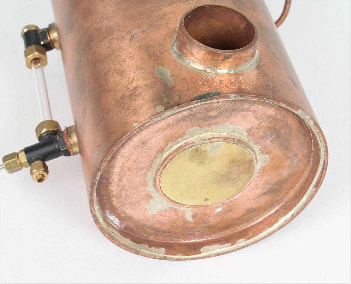 Small copper vertical cross-flue boiler