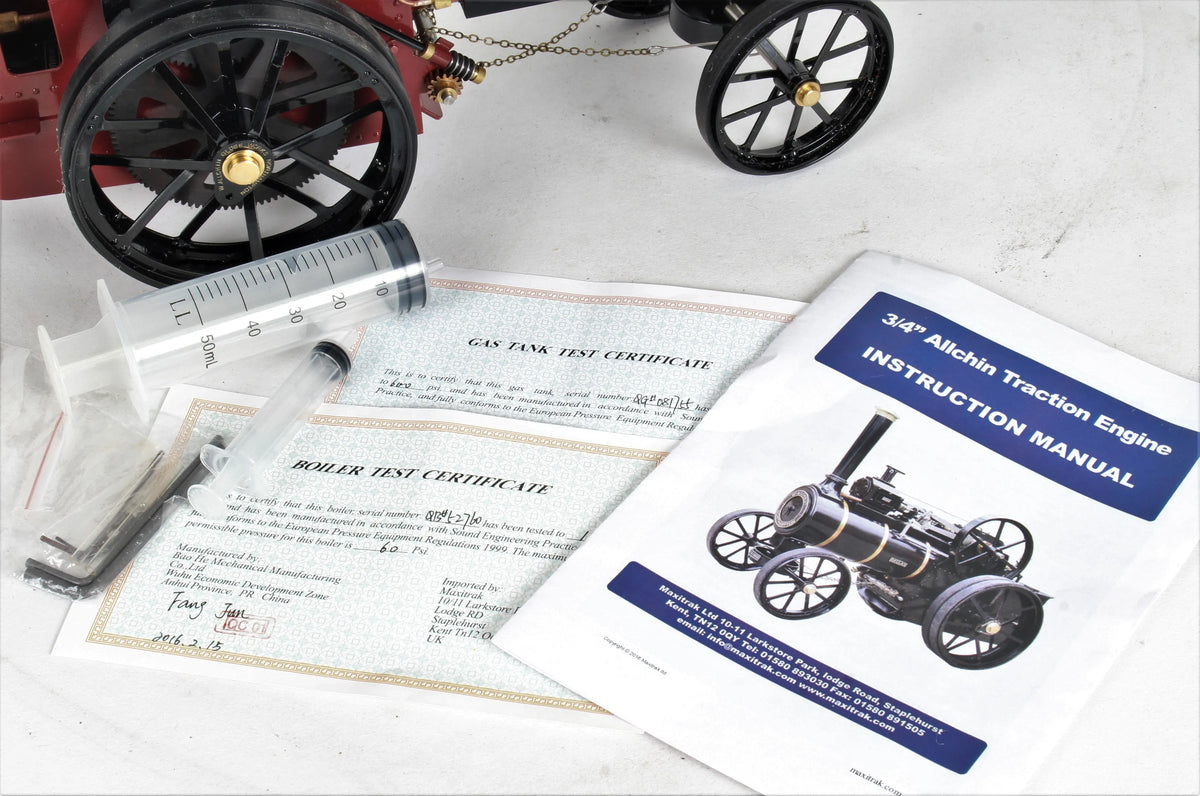 3/4 inch scale gas-fired Allchin traction engine