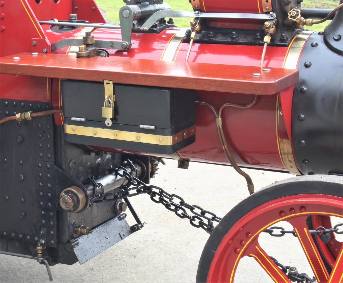 4 1/2 inch scale Burrell 6nhp agricultural engine with driving trolley