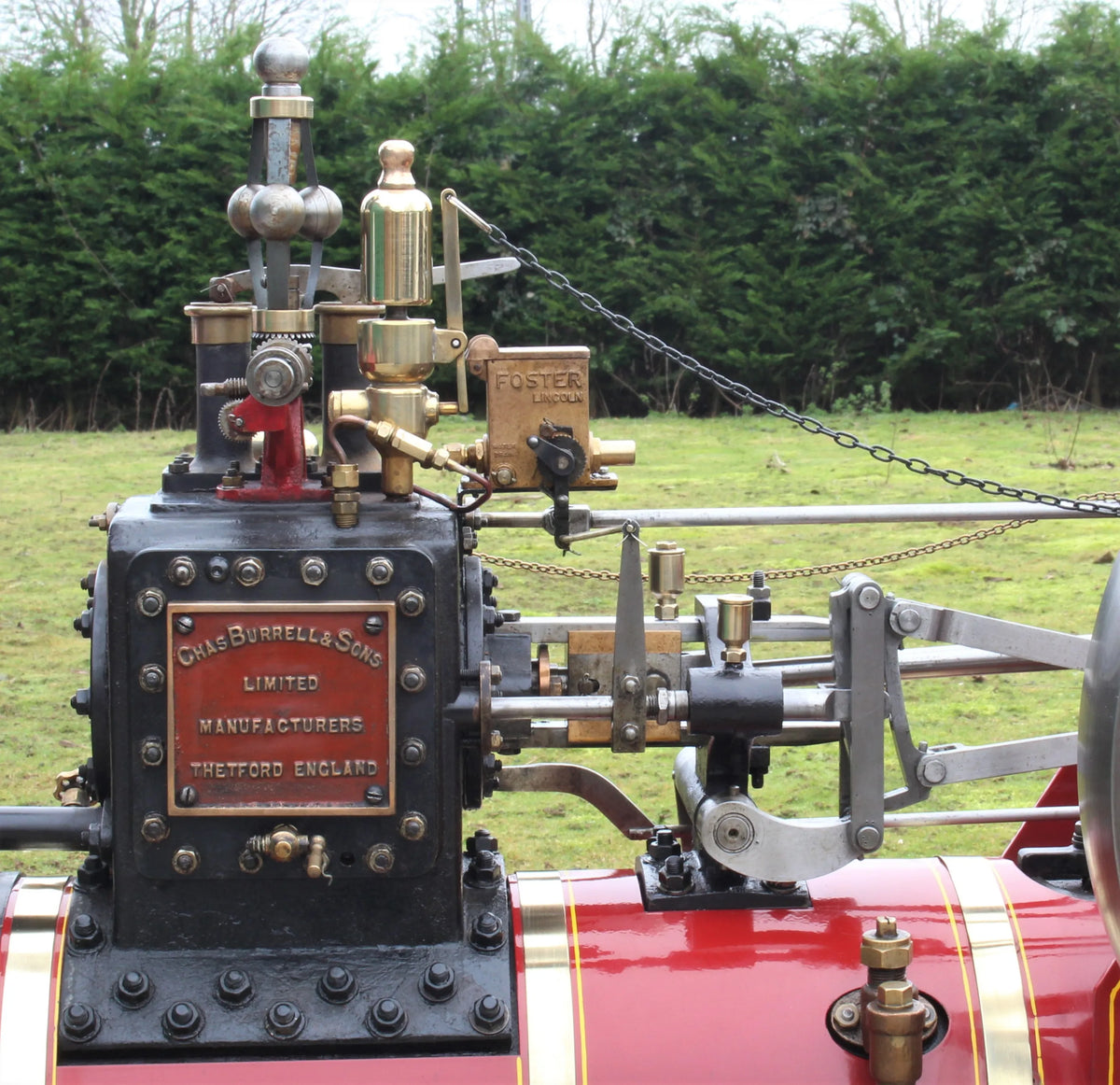 4 1/2 inch scale Burrell 6nhp agricultural engine with driving trolley