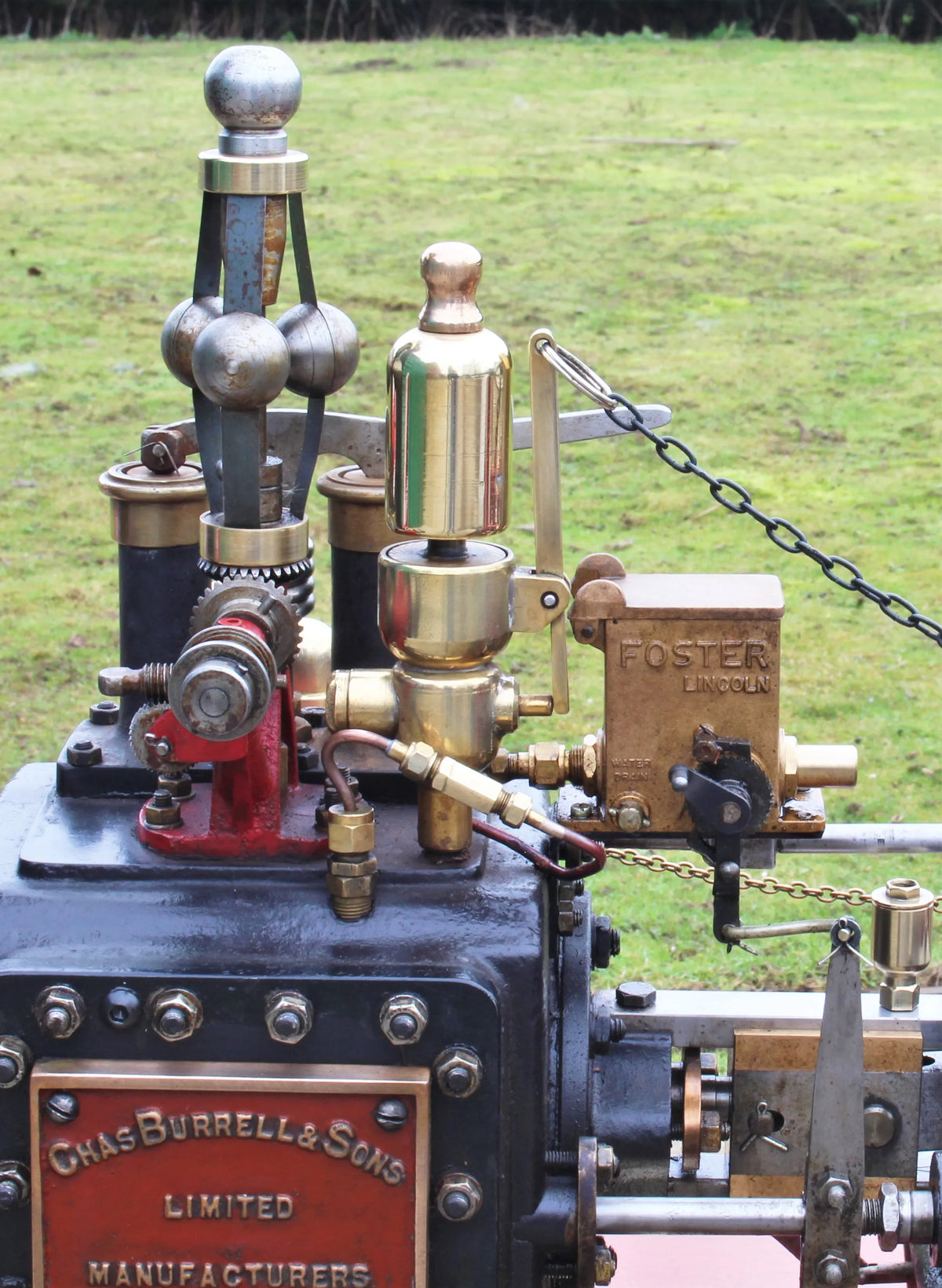 4 1/2 inch scale Burrell 6nhp agricultural engine with driving trolley