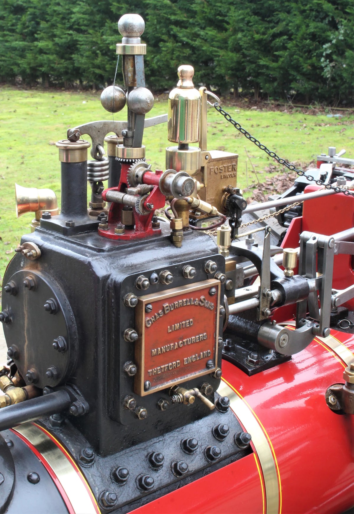 4 1/2 inch scale Burrell 6nhp agricultural engine with driving trolley