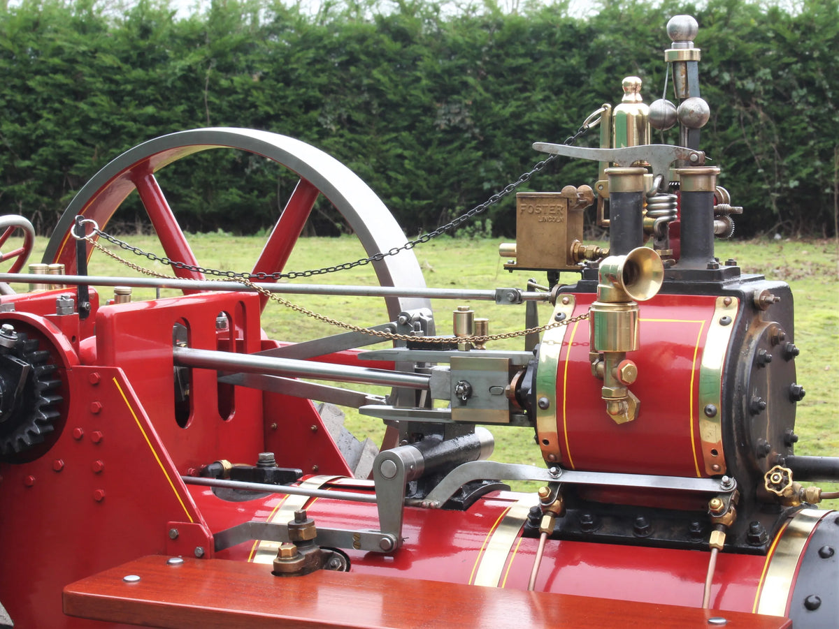 4 1/2 inch scale Burrell 6nhp agricultural engine with driving trolley