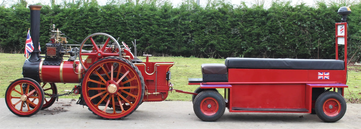 4 1/2 inch scale Burrell 6nhp agricultural engine with driving trolley