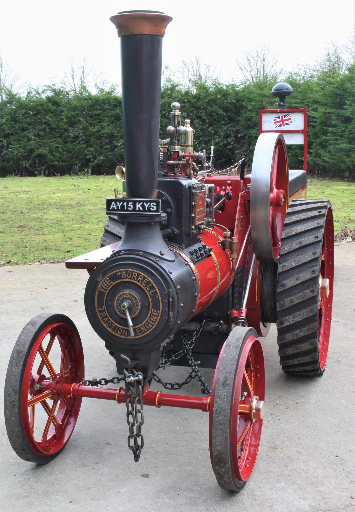 4 1/2 inch scale Burrell 6nhp agricultural engine with driving trolley