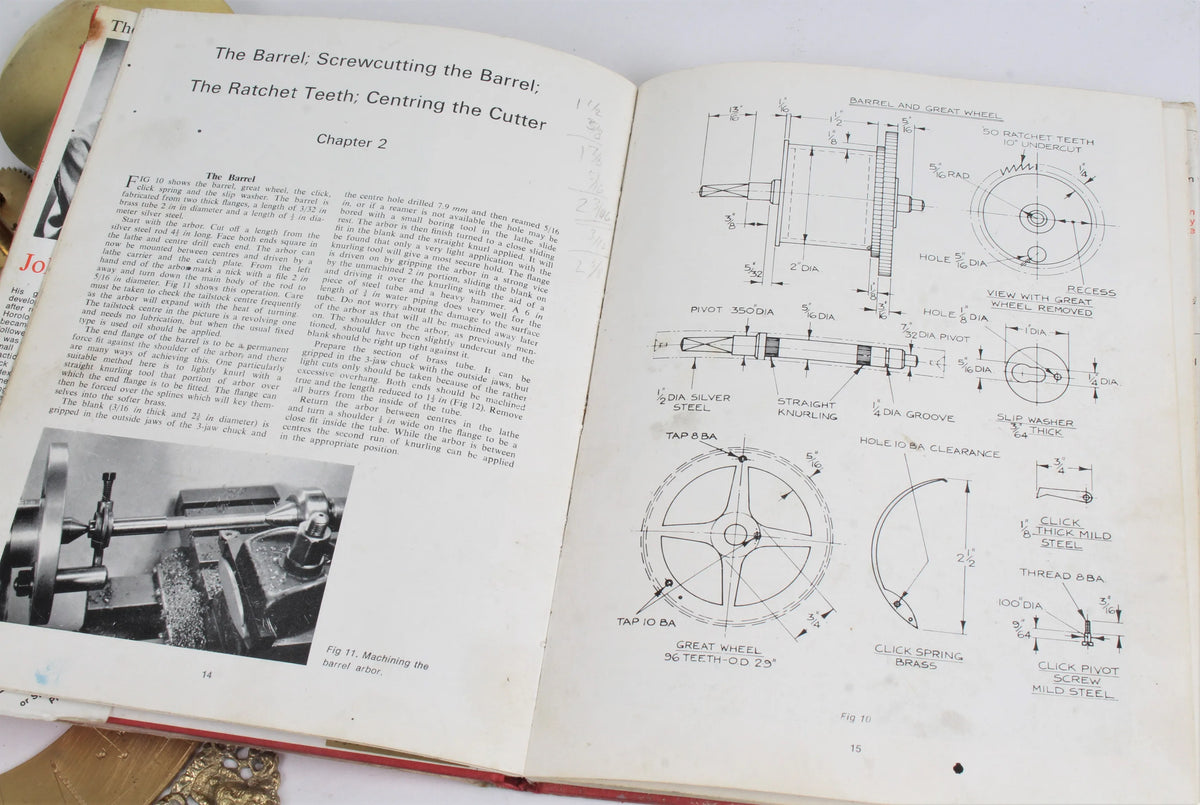 John Wilding 8 day wall clock, parts & construction manual