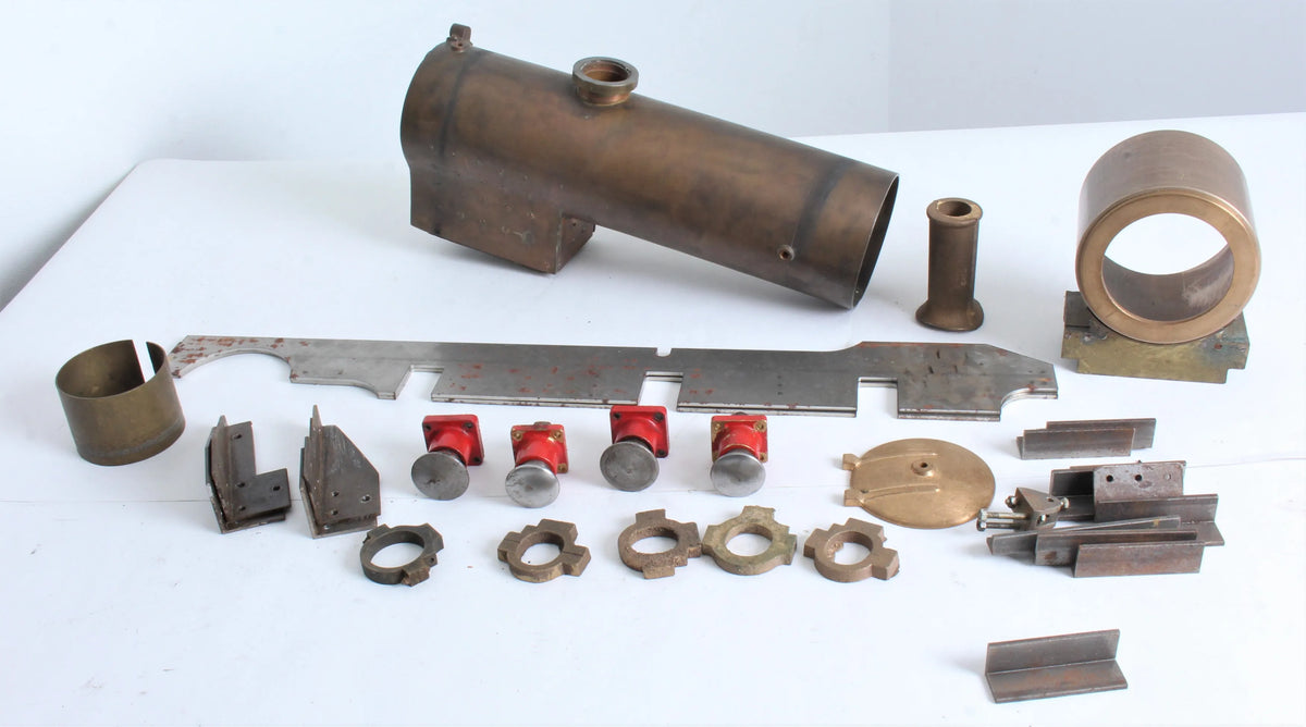 3 1/2 inch gauge "Mona" parts, castings & commercial boiler