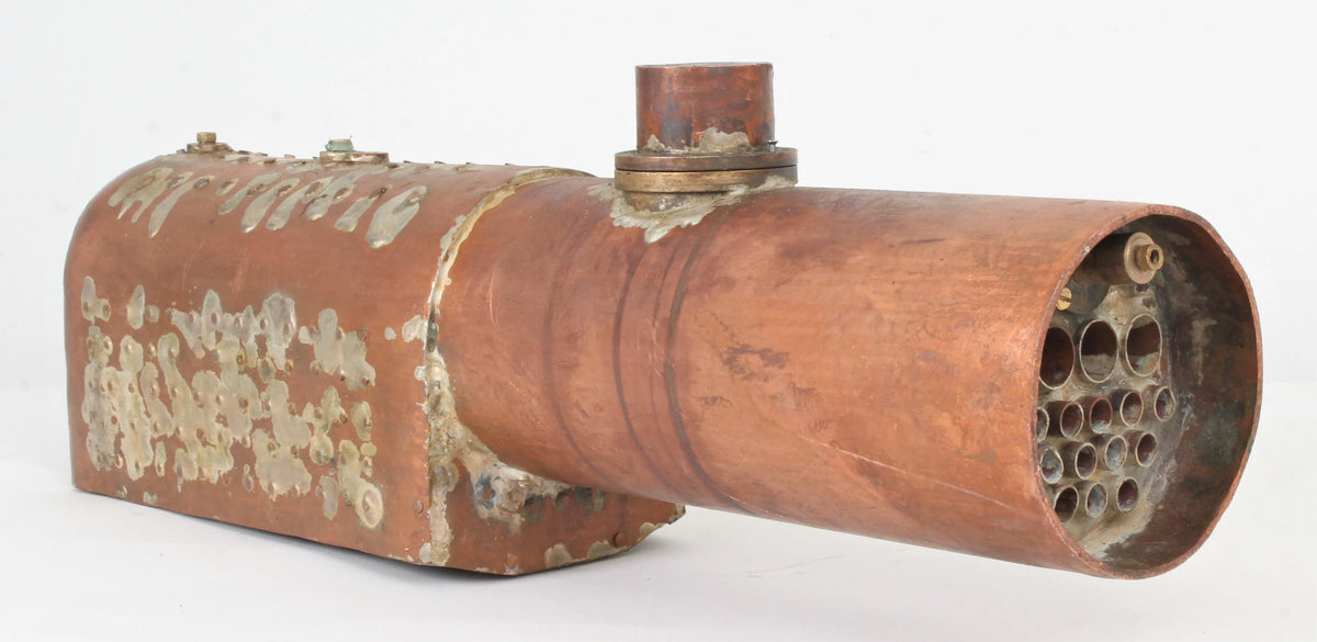 Copper locomotive boiler