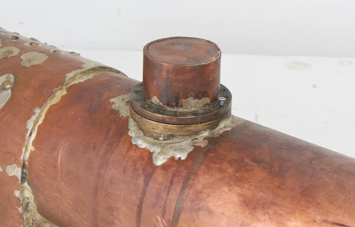 Copper locomotive boiler