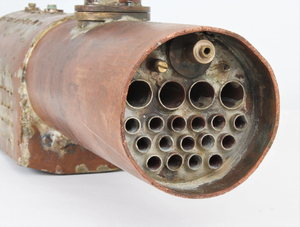 Copper locomotive boiler