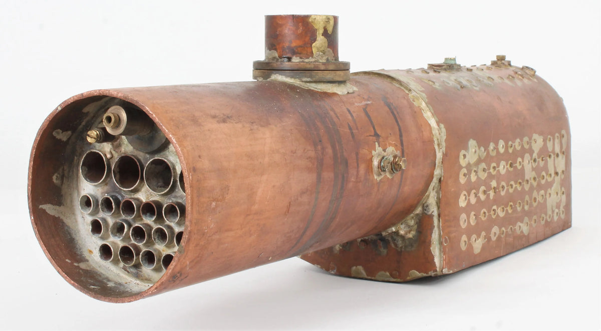 Copper locomotive boiler
