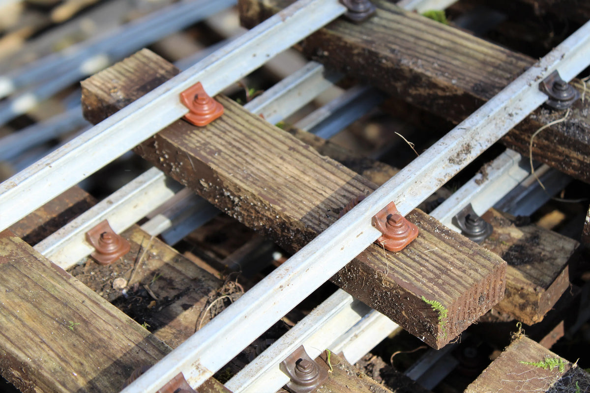 5 inch gauge track with six turnouts