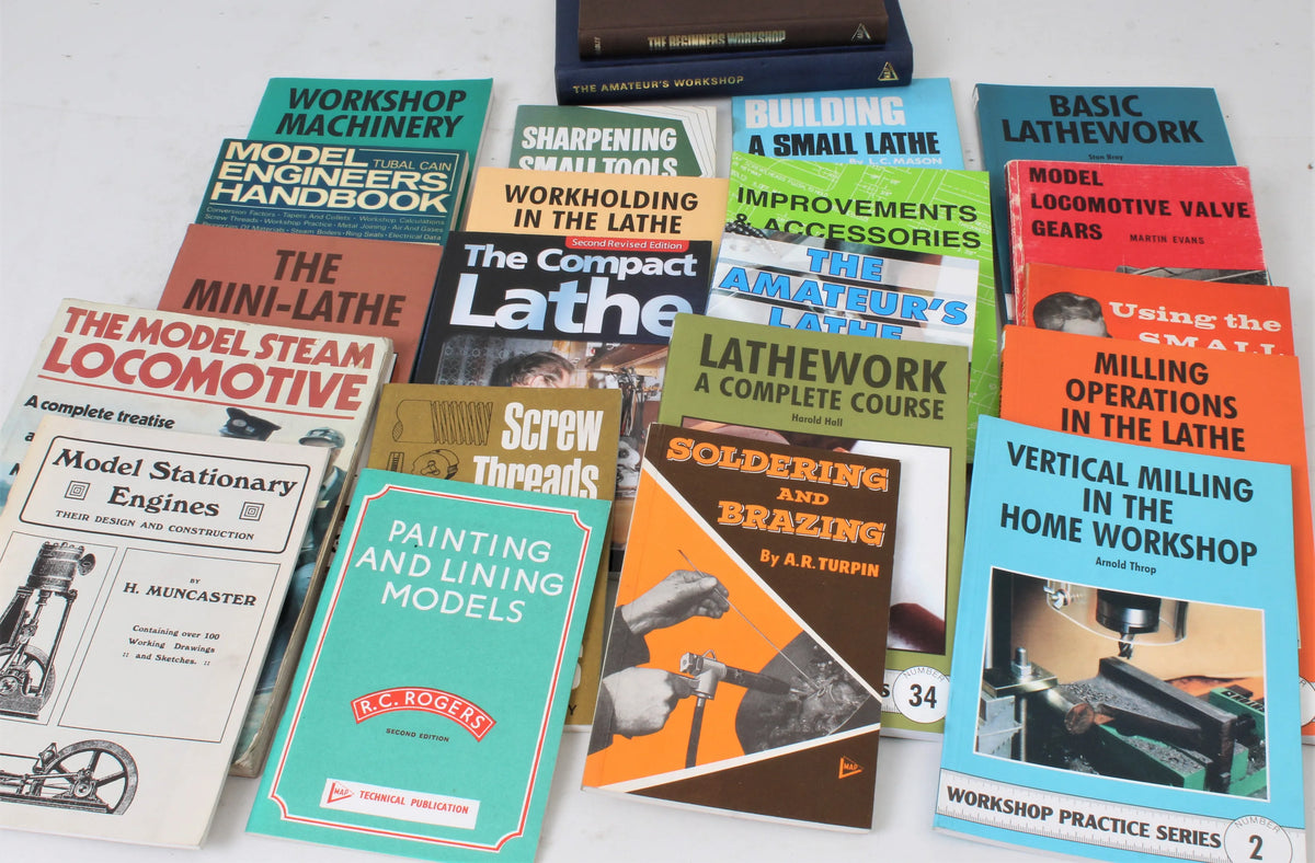 Box of model engineering books