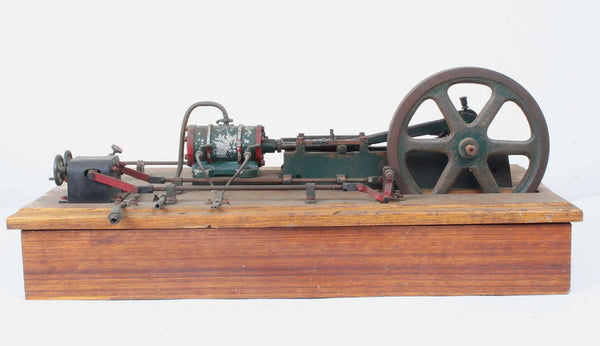 Vintage horizontal mill engine with reversing gear - Station Road Steam