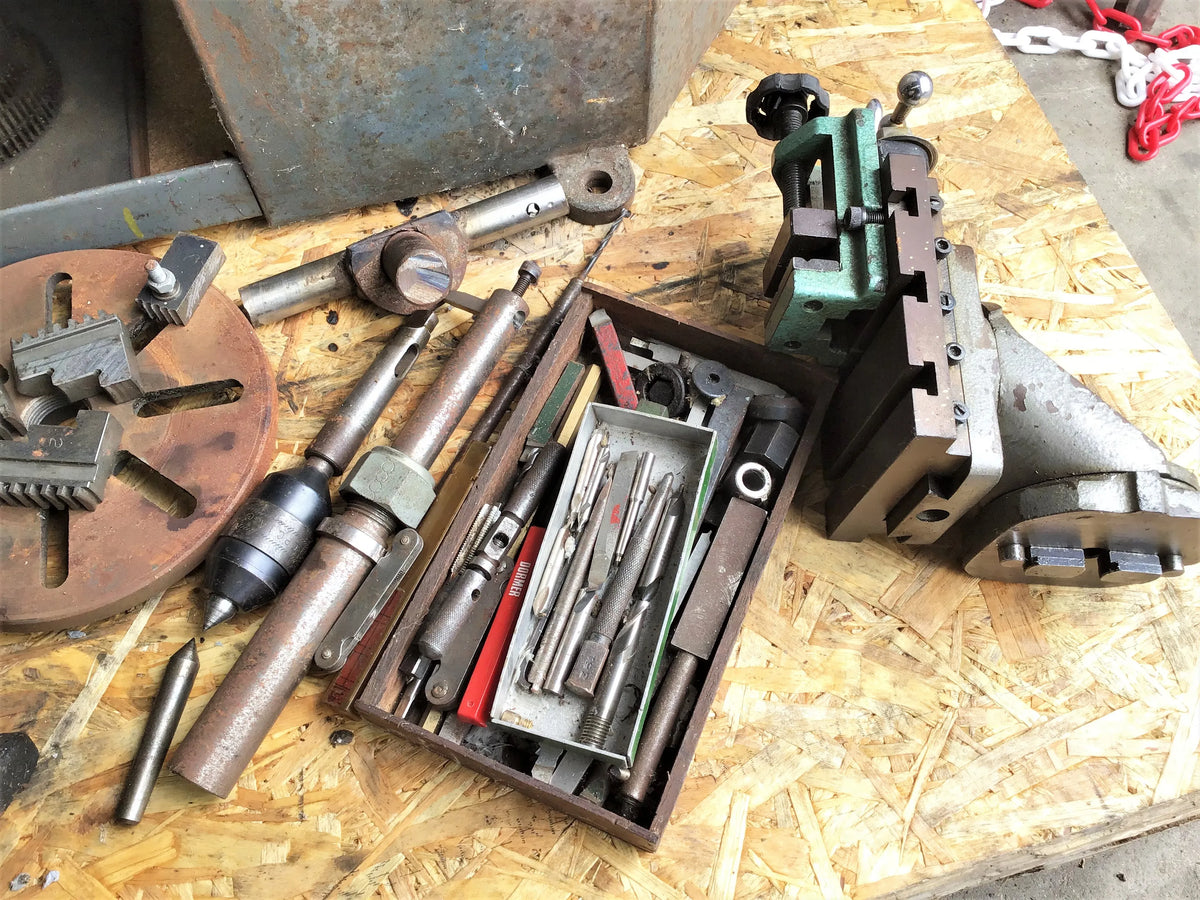Myford ML7 lathe with gearbox, stand and tooling