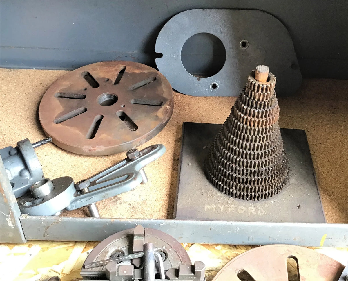 Myford ML7 lathe with gearbox, stand and tooling