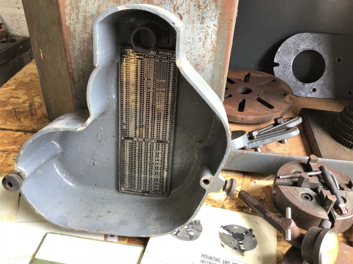 Myford ML7 lathe with gearbox, stand and tooling