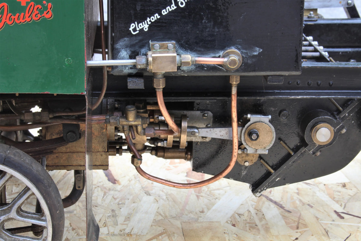 2 inch scale Clayton steam wagon with articulated trailer