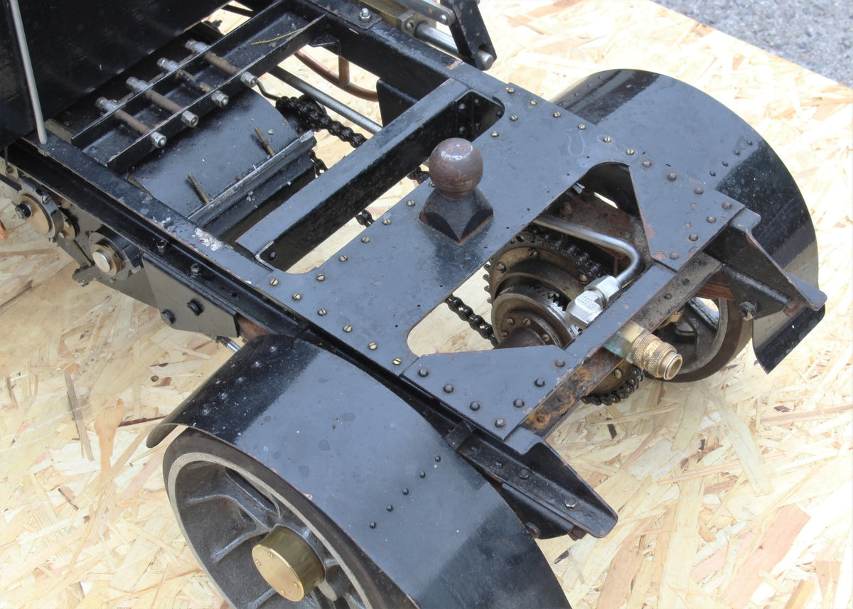 2 inch scale Clayton steam wagon with articulated trailer