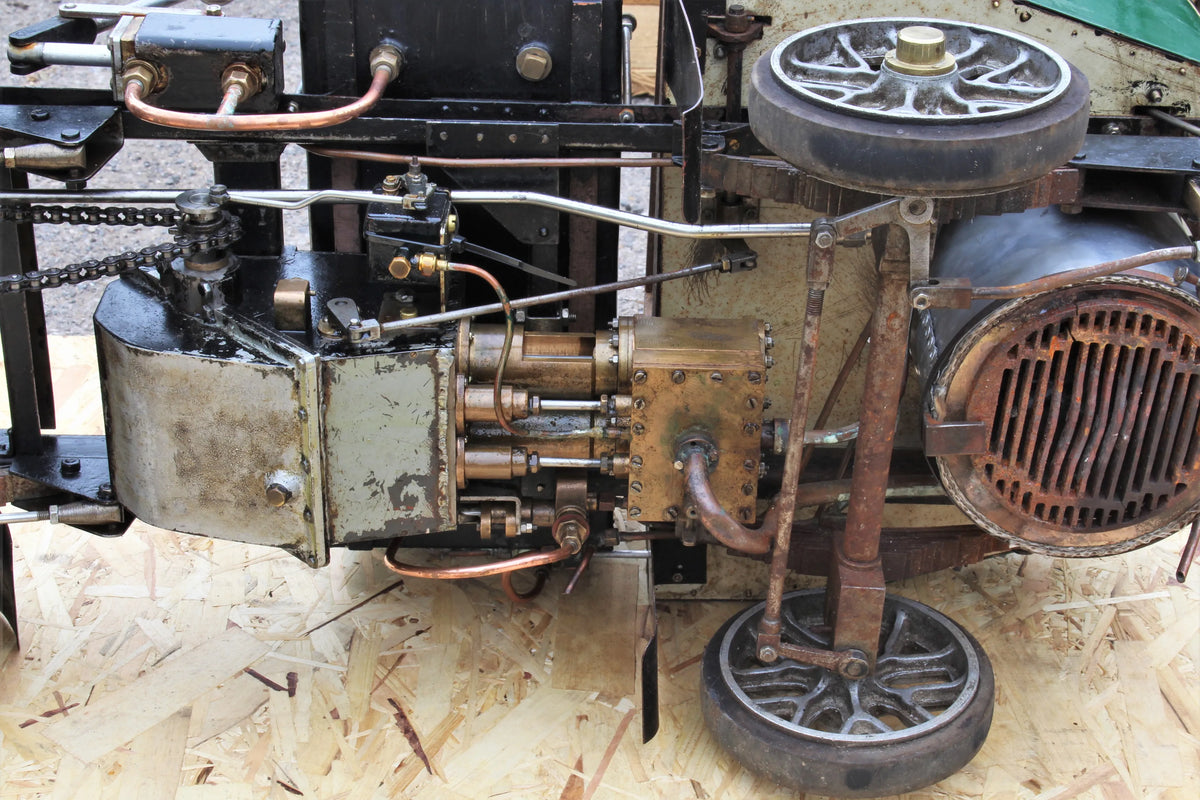 2 inch scale Clayton steam wagon with articulated trailer