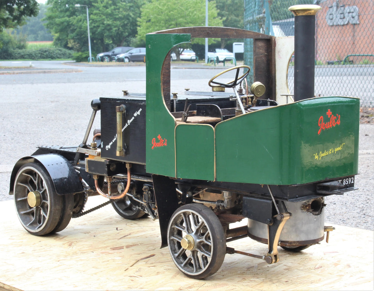 2 inch scale Clayton steam wagon with articulated trailer