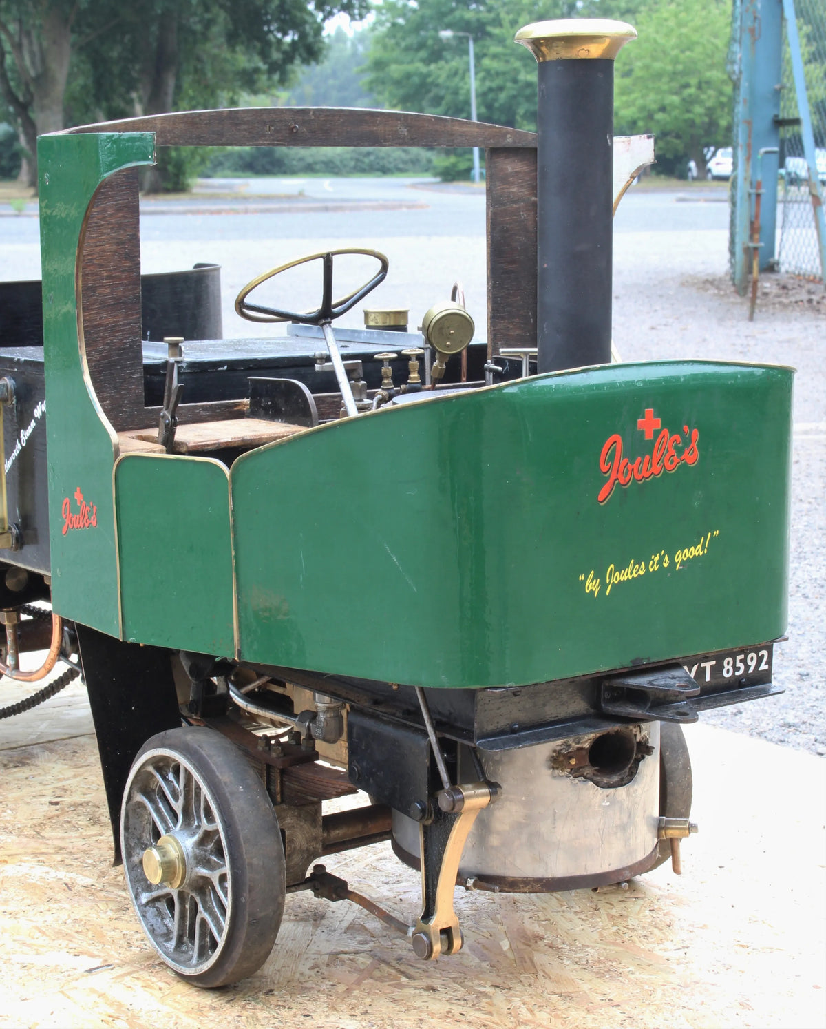 2 inch scale Clayton steam wagon with articulated trailer
