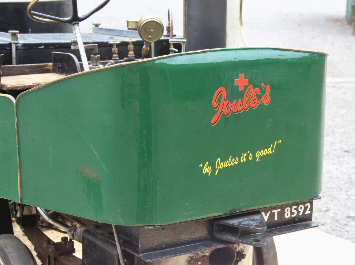 2 inch scale Clayton steam wagon with articulated trailer