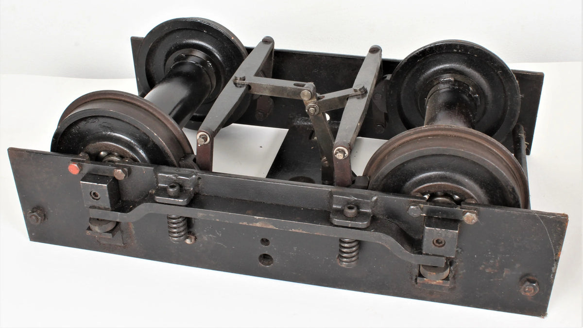 Pair 7 1/4 inch gauge braked bogies