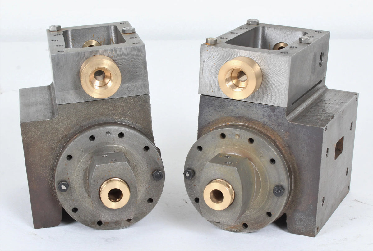 Pair of machined 5 inch gauge slide valve cylinders