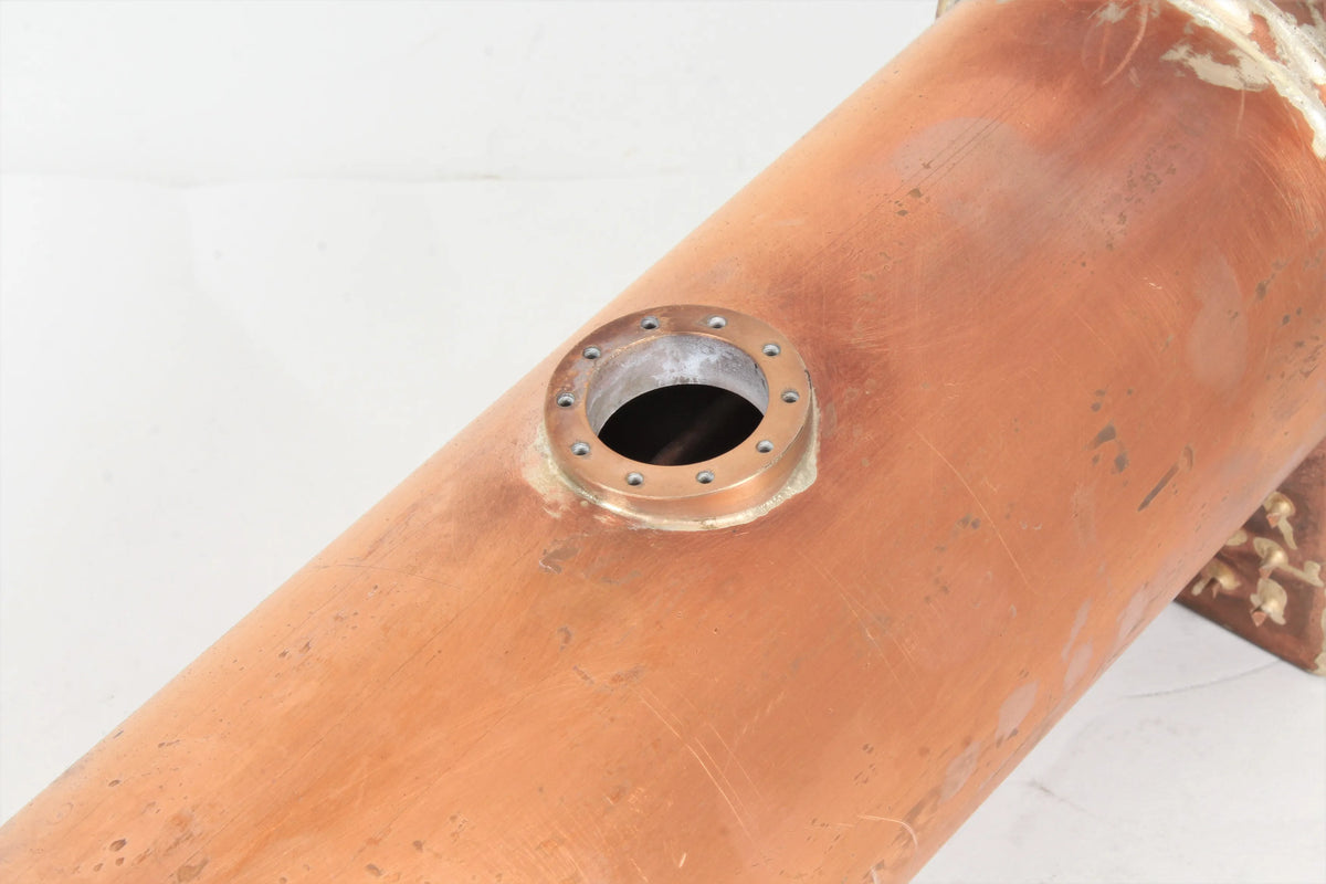 Round top copper, silver soldered locomotive boiler