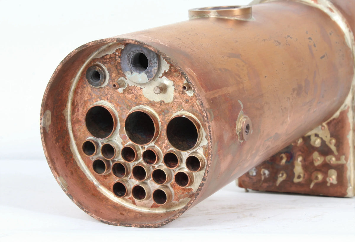 Round top copper, silver soldered locomotive boiler
