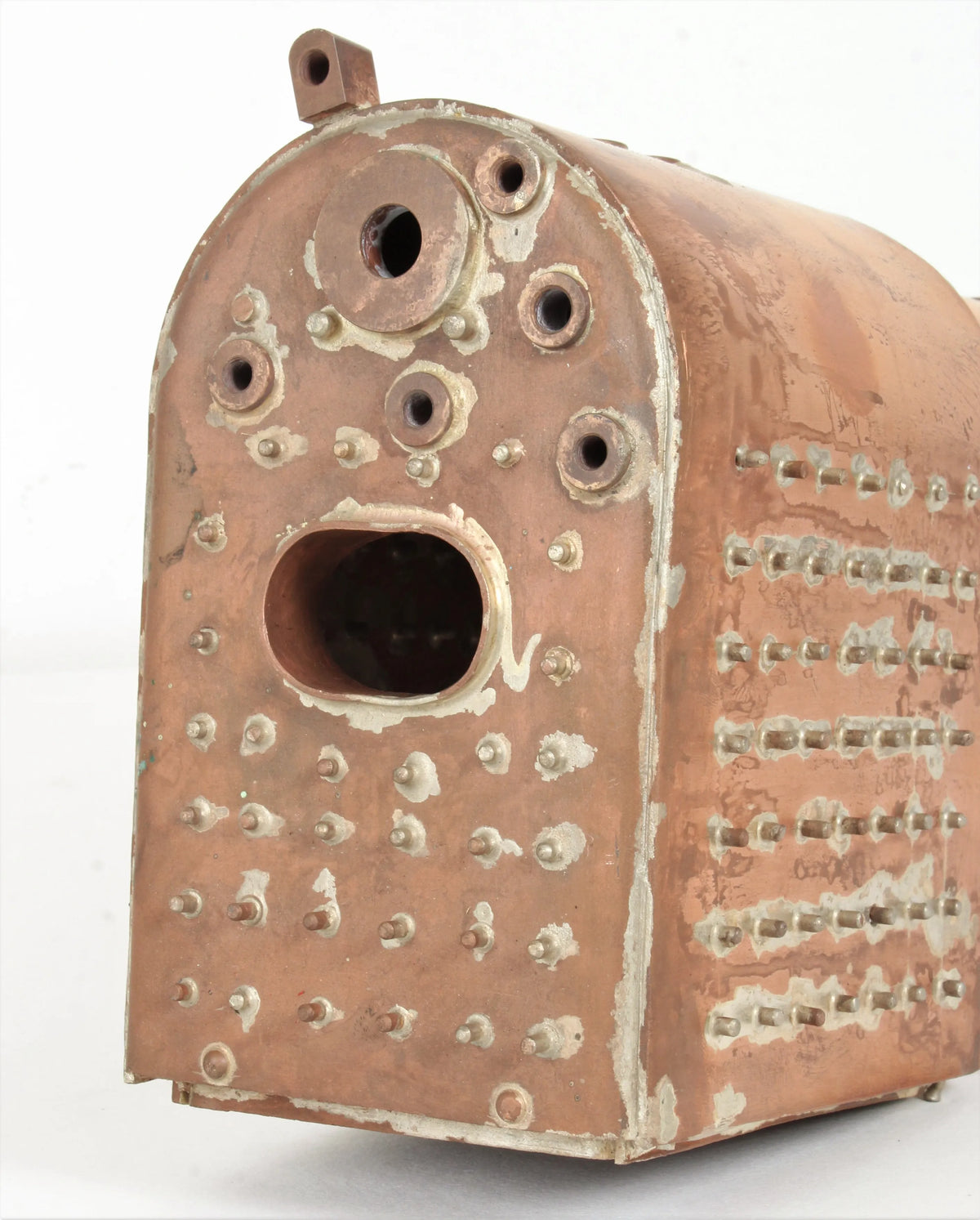 Round top copper, silver soldered locomotive boiler