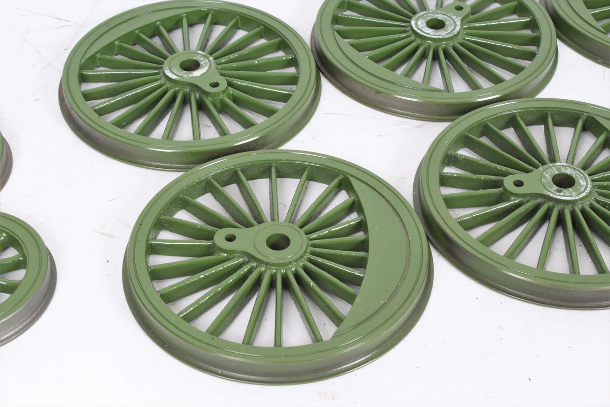 Set of machined 3 1/2 inch gauge Pacific wheels