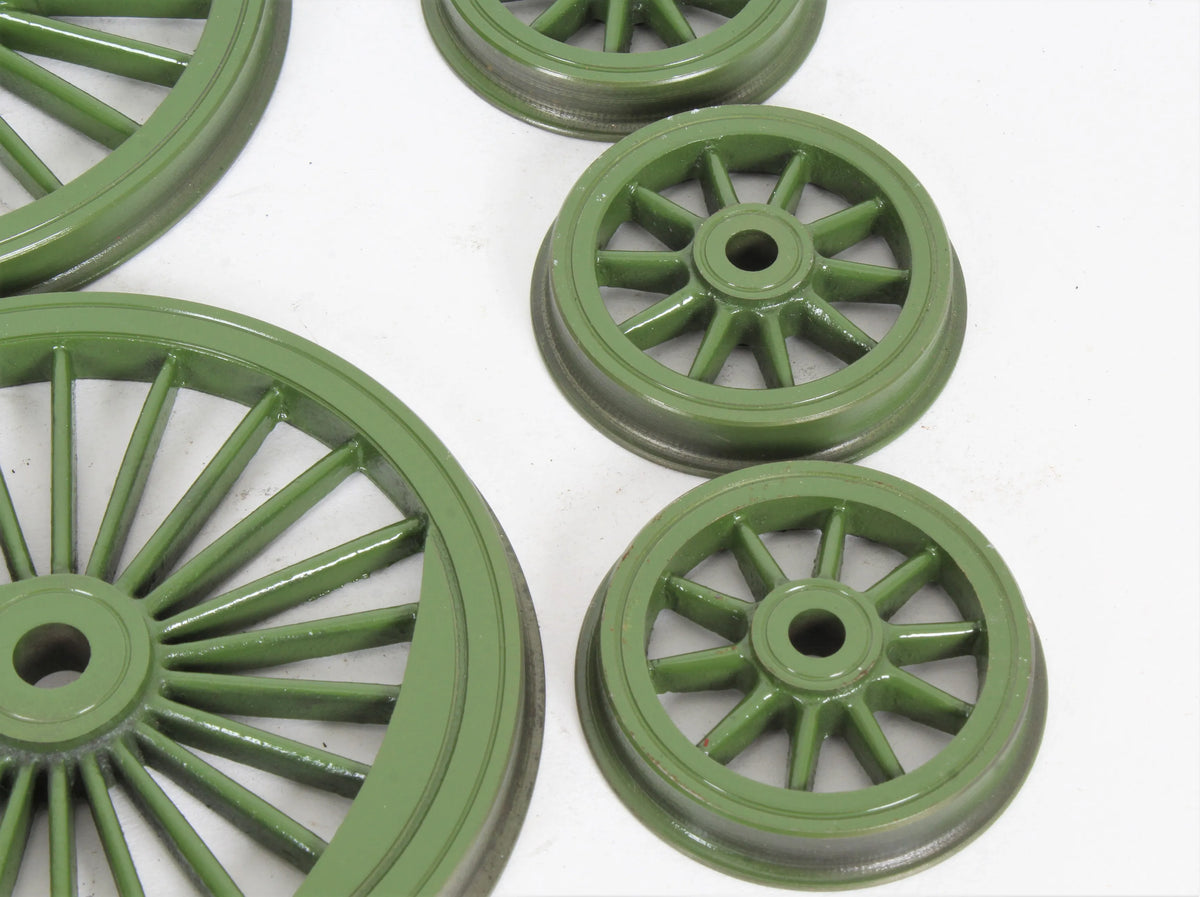 Set of machined 3 1/2 inch gauge Pacific wheels