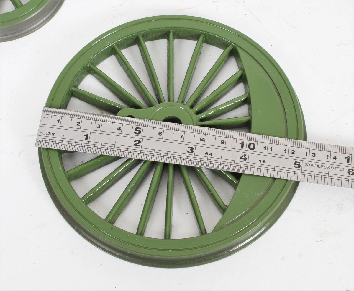 Set of machined 3 1/2 inch gauge Pacific wheels