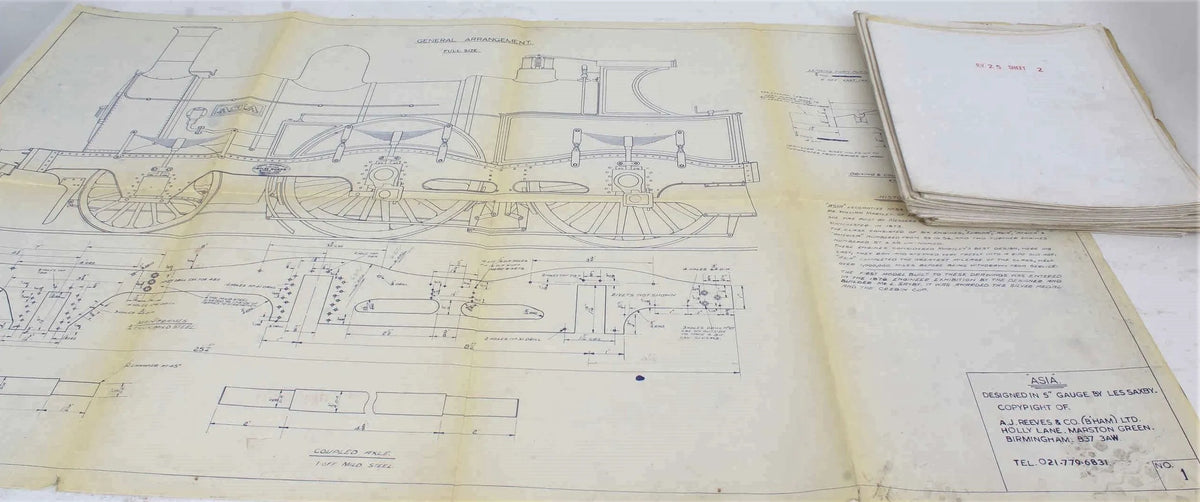 5 inch gauge London, Chatham & Dover "Asia" 2-4-0 parts & castings