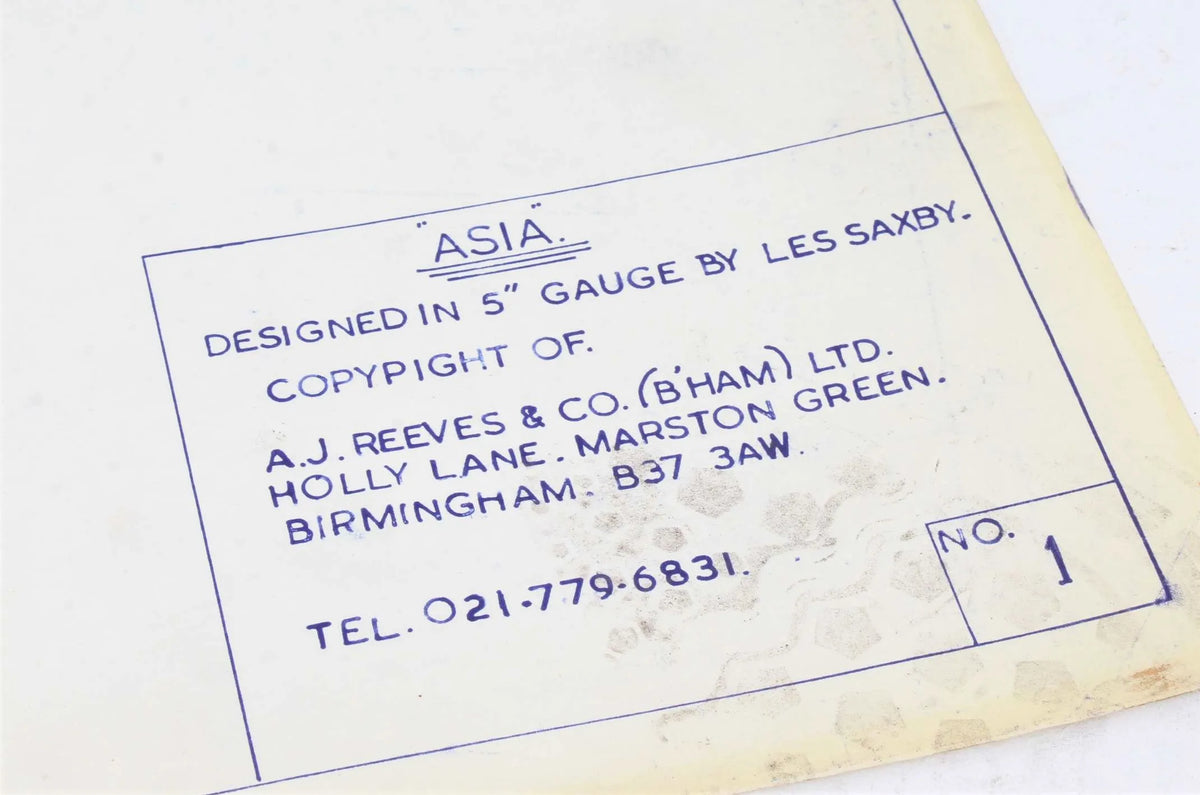 5 inch gauge London, Chatham & Dover "Asia" 2-4-0 parts & castings