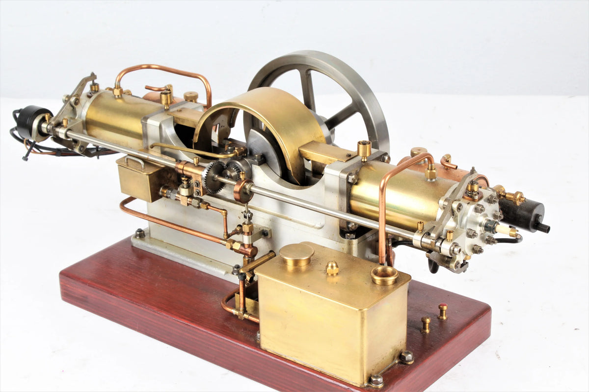 Open crank OHV horizontal twin engine