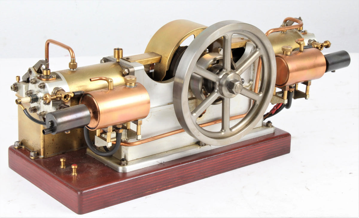Open crank OHV horizontal twin engine