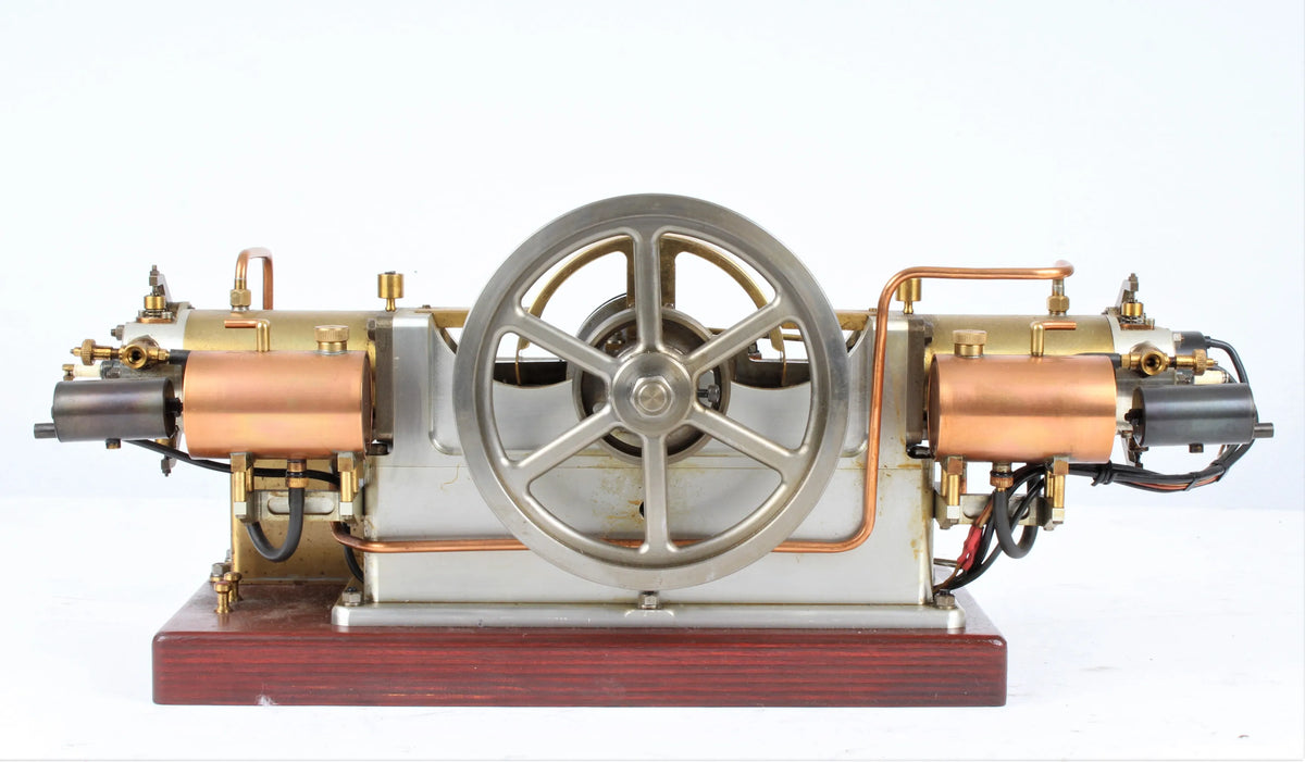 Open crank OHV horizontal twin engine