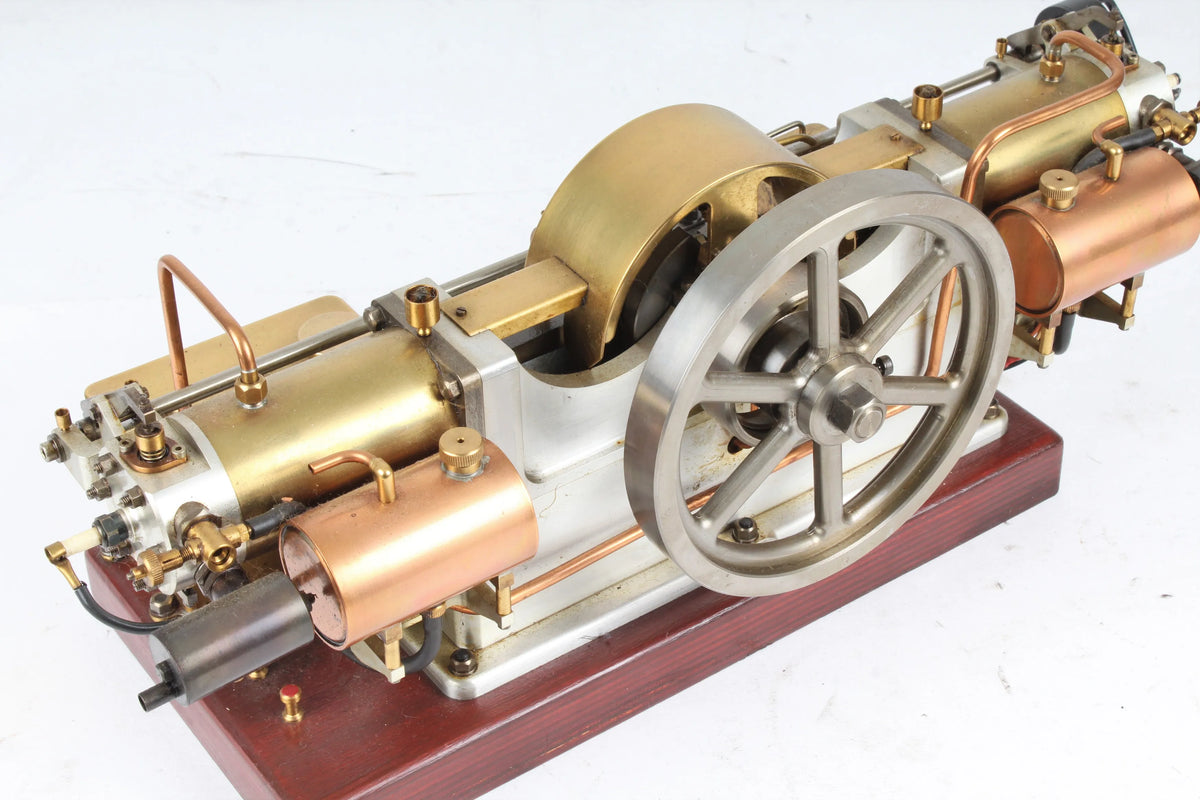 Open crank OHV horizontal twin engine