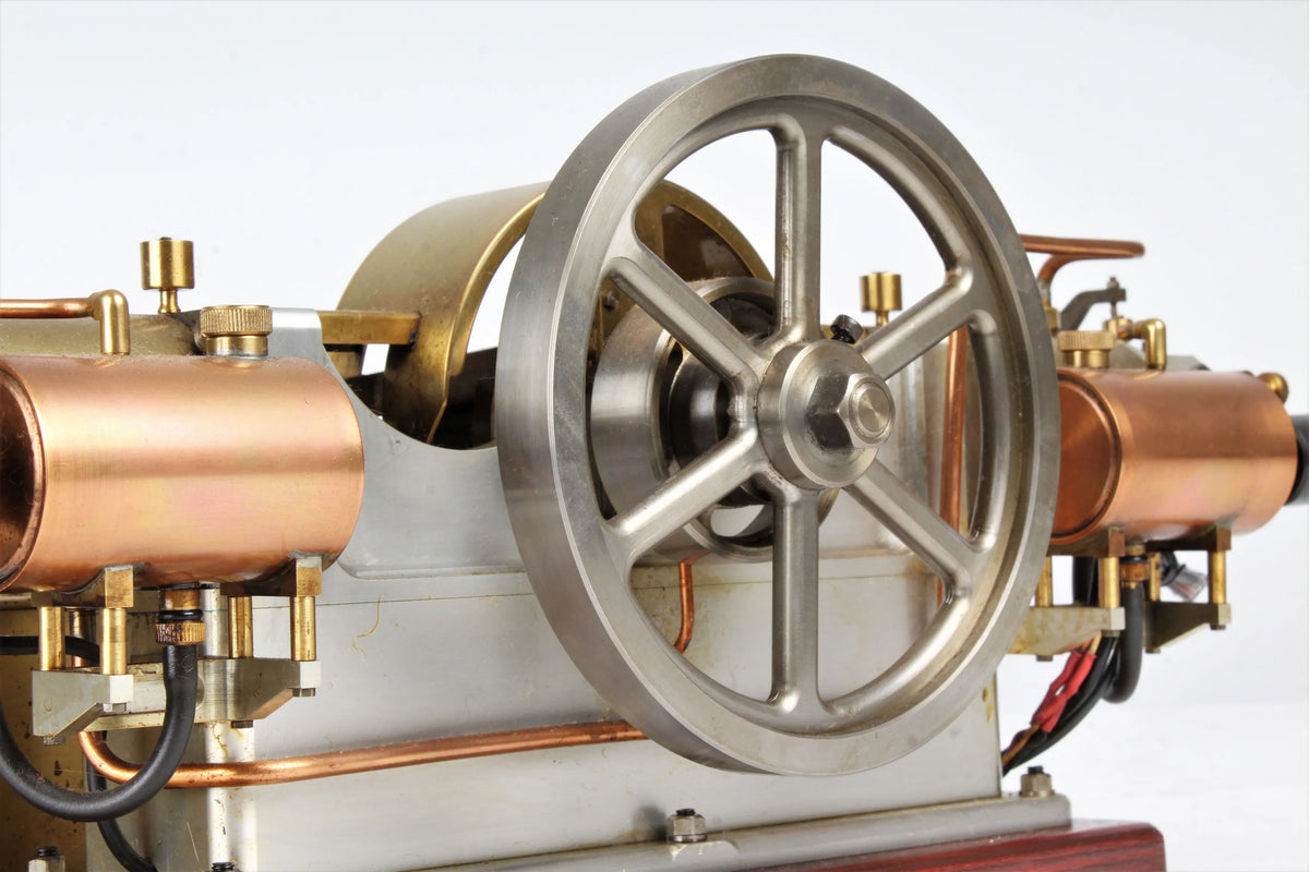 Open crank OHV horizontal twin engine