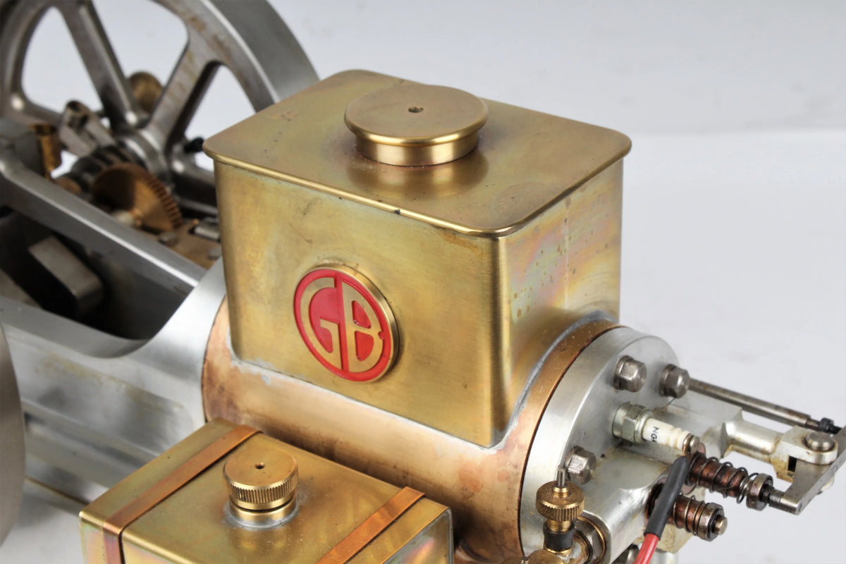 Open crank hopper-cooled hit & miss engine