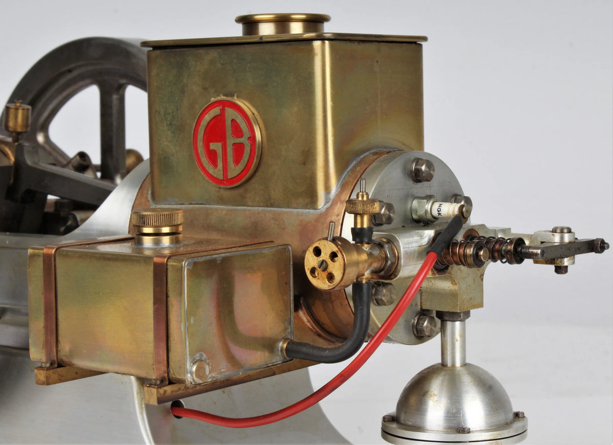 Open crank hopper-cooled hit & miss engine