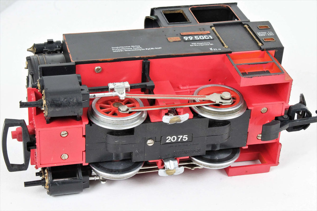 Four LGB G-scale tank locomotives