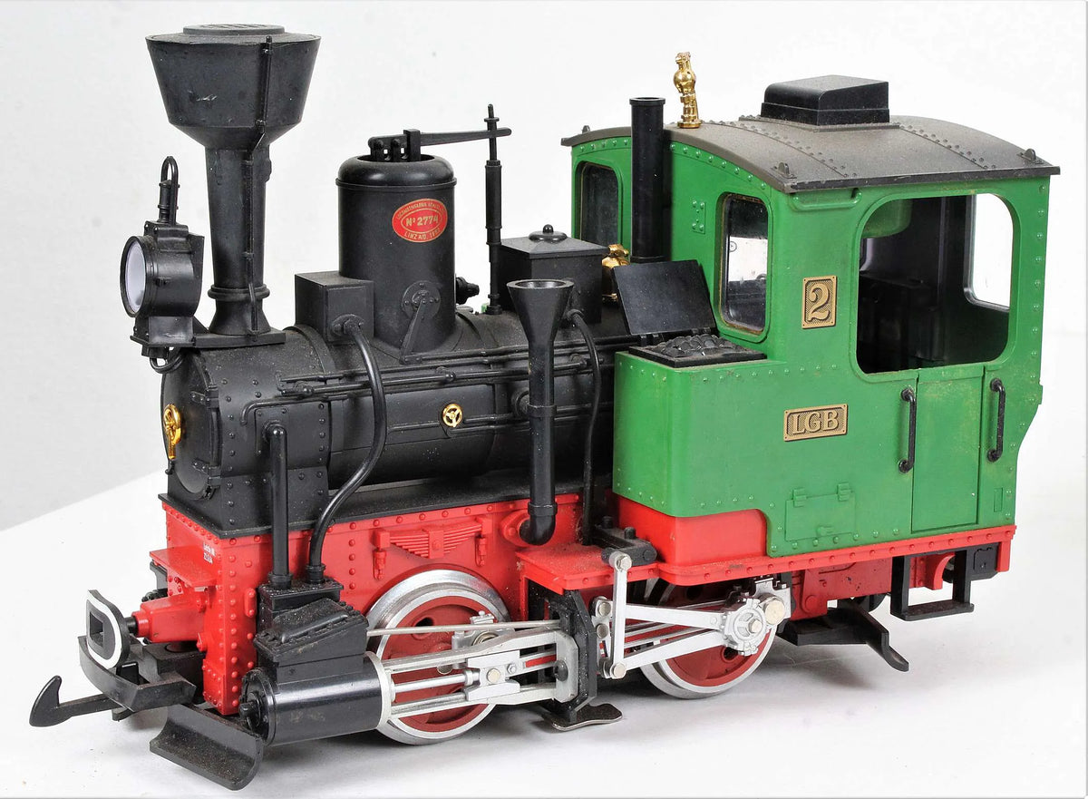 Four LGB G-scale tank locomotives