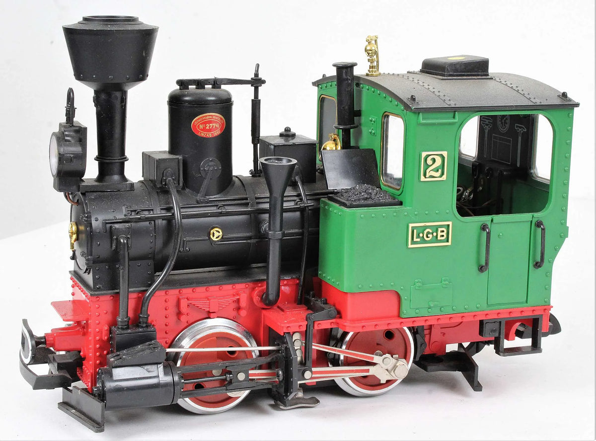 Four LGB G-scale tank locomotives