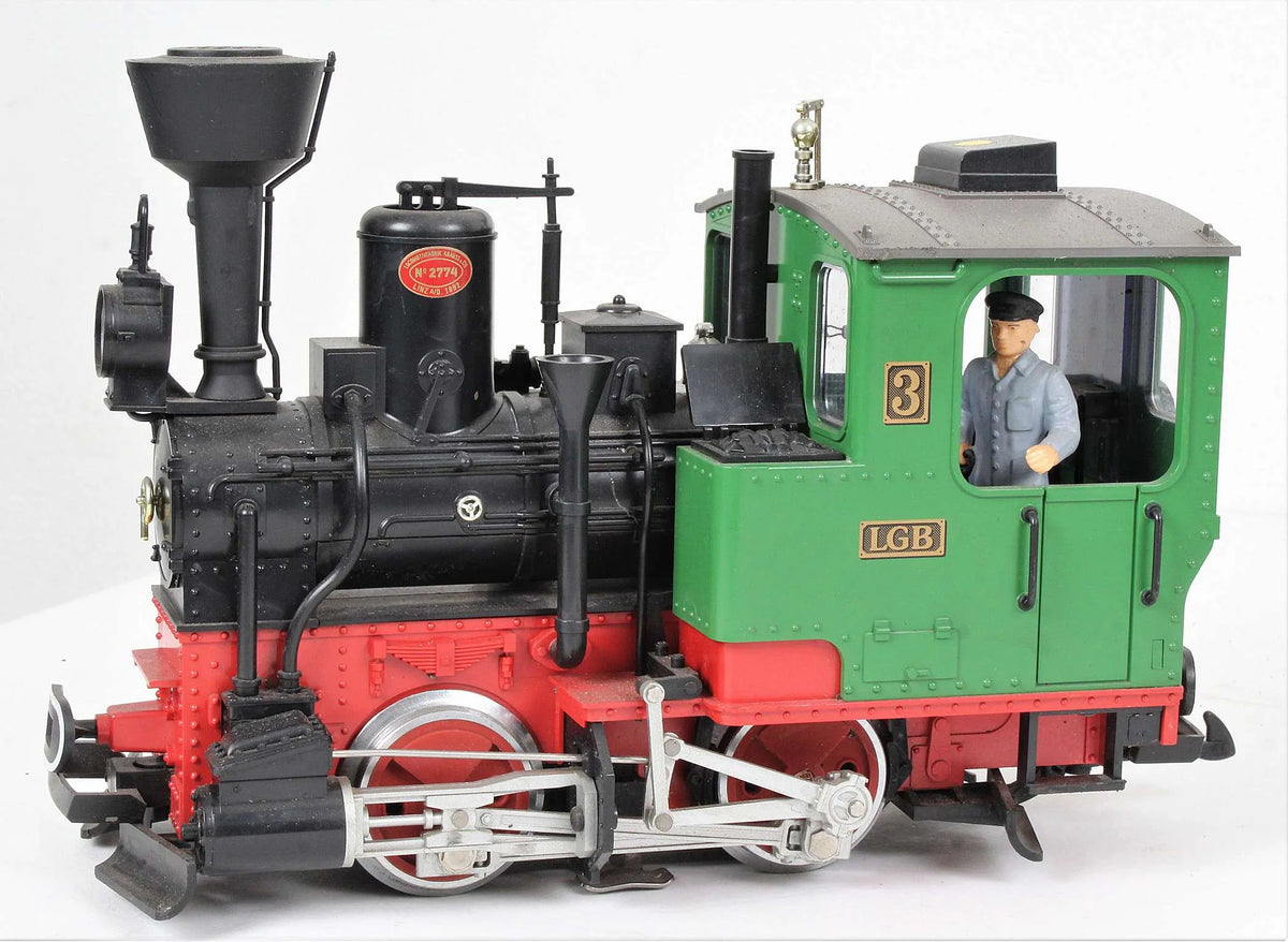 Four LGB G-scale tank locomotives