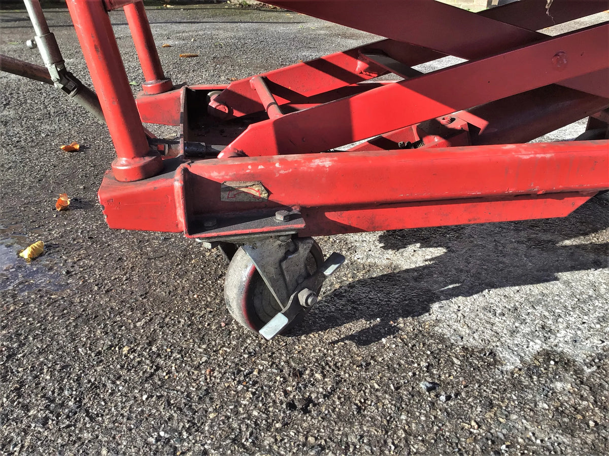300kg hydraulic lift trolley with multi-gauge rails