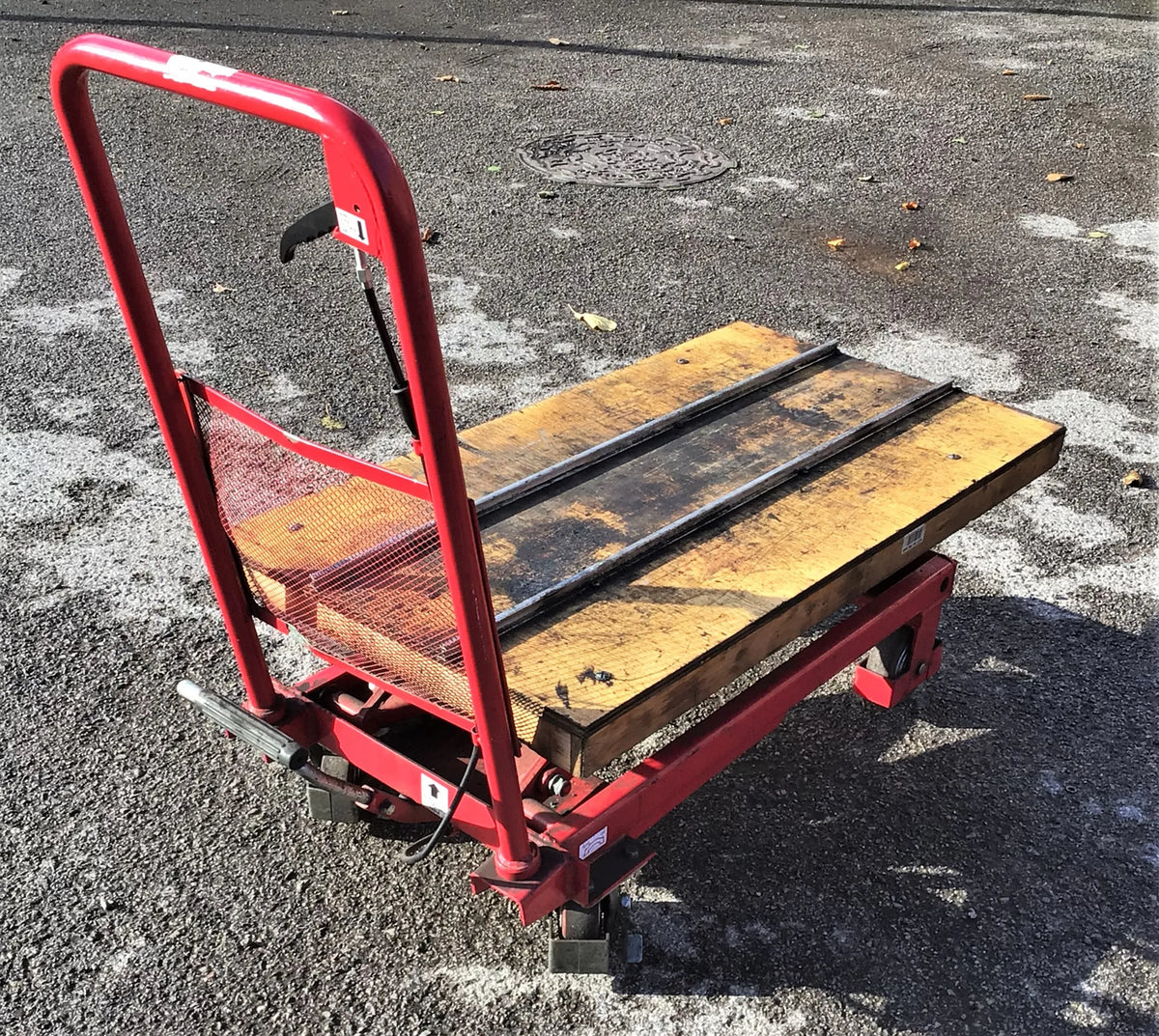 300kg hydraulic lift trolley with 7 1/4 inch gauge rails